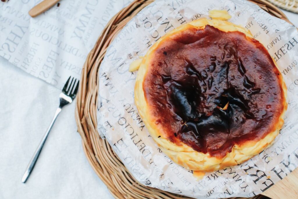 Tarta de queso en freidora de aire.